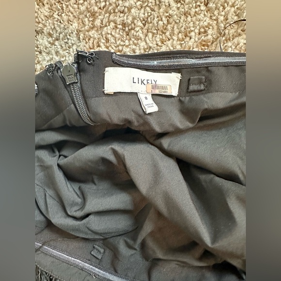 Likely Elegant Black Strapless Dress with Feather Detail with Flaws - Picture 5 of 5